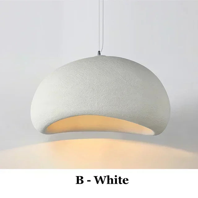 Détail finition sablée suspension dôme blanc wabi-sabi – Atelier Fancy Light