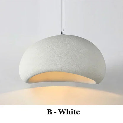 Détail finition sablée suspension dôme blanc wabi-sabi – Atelier Fancy Light