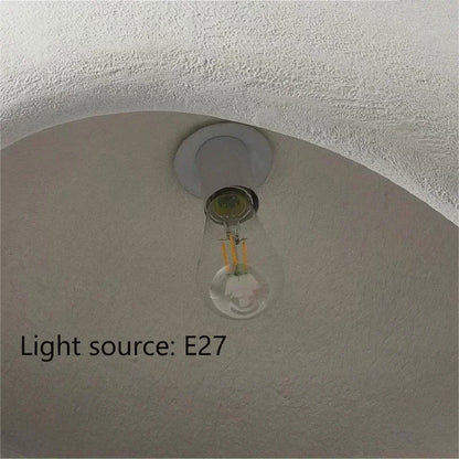 Détail culot E27 suspension dôme sablée japandi – Atelier Fancy Light