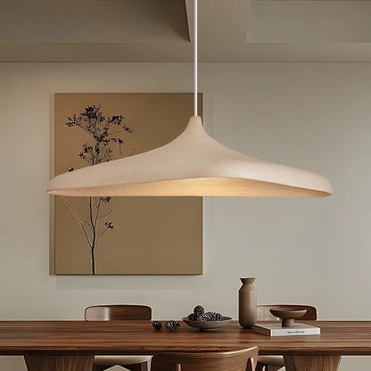 Suspension chapeau sablé lumière chaude salle à manger japandi – Atelier Fancy Light