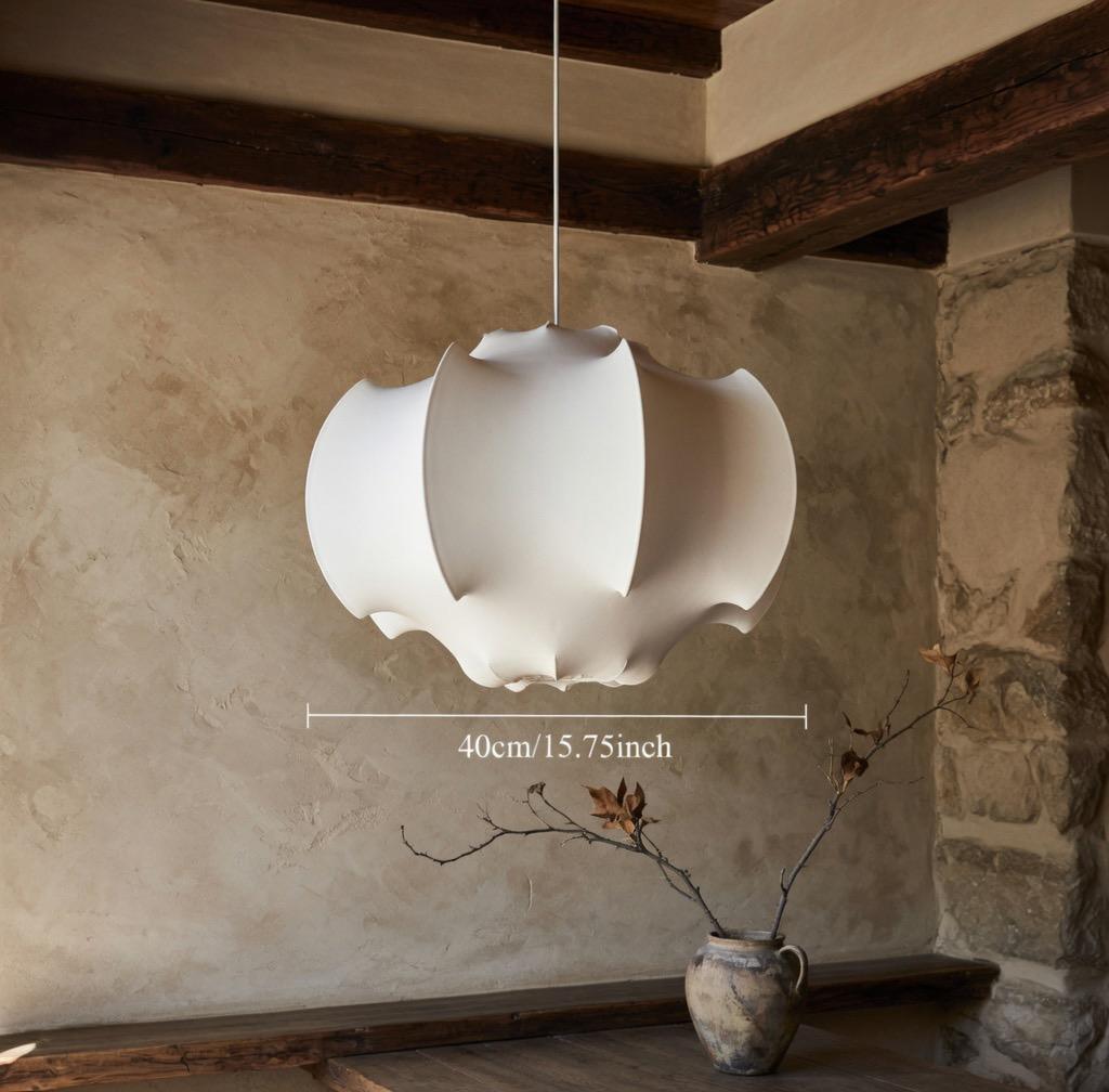 Suspension soie organique 40cm intérieur rustique wabi-sabi – Atelier Fancy Light