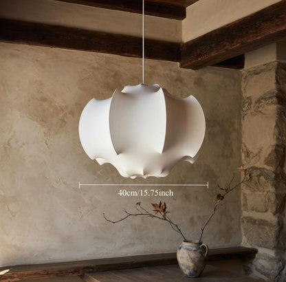 Suspension soie organique 40cm intérieur rustique wabi-sabi – Atelier Fancy Light