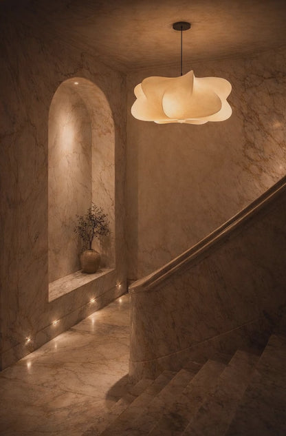 Silk Cloud Pendant — Wabi-Sabi Cloud Light